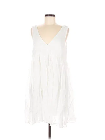 Pre-owned Jcrew Casual Dress In White