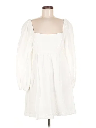 Pre-owned Jcrew Casual Dress In White