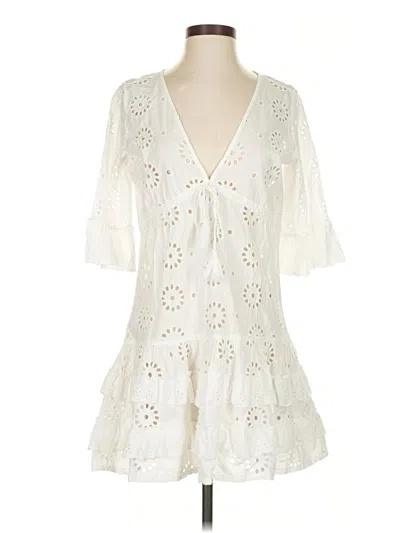 Pre-owned Jcrew Casual Dress In White
