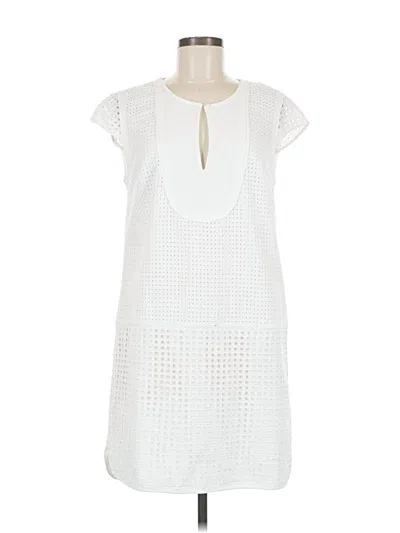 Pre-owned Jcrew Casual Dress In White