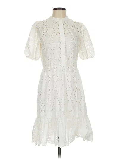 Pre-owned Jcrew Casual Dress In White