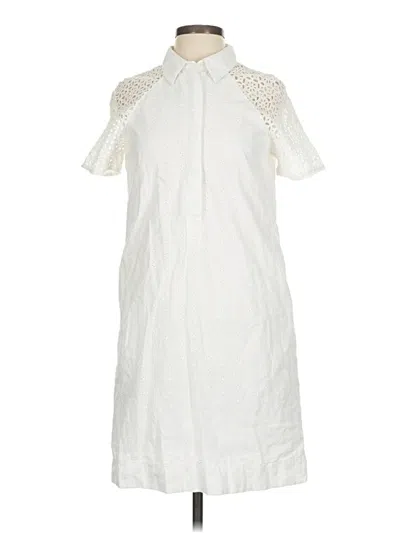 Pre-owned Jcrew Casual Dress In White