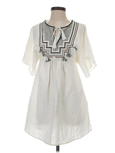 Pre-owned Jcrew Casual Dress In White