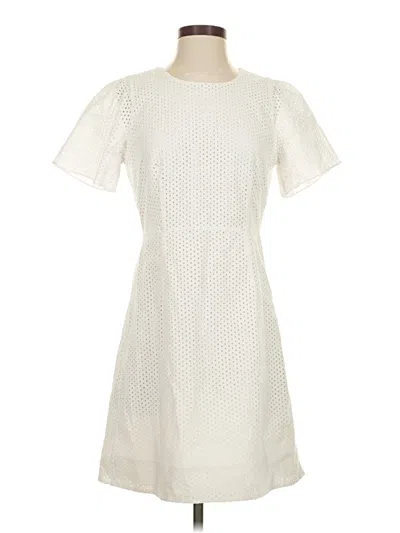 Pre-owned Jcrew Casual Dress In White