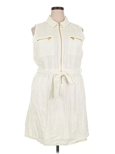 Pre-owned Jcrew Casual Dress In White