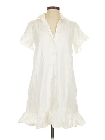 Pre-owned Jcrew Casual Dress In White