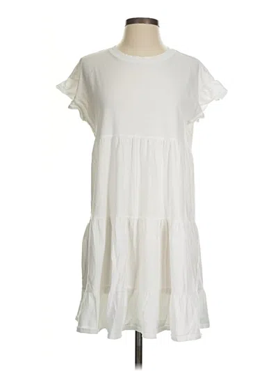 Pre-owned Jcrew Casual Dress In White