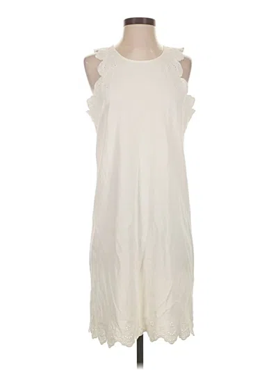 Pre-owned Jcrew Casual Dress In White