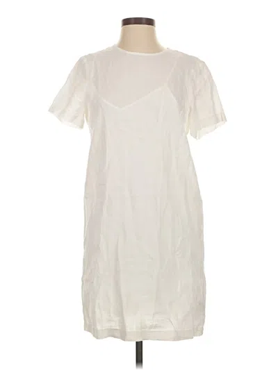 Pre-owned Jcrew Casual Dress In White