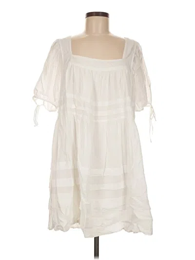 Pre-owned Jcrew Casual Dress In White