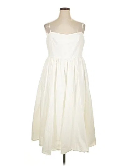 Pre-owned Jcrew Casual Dress In White