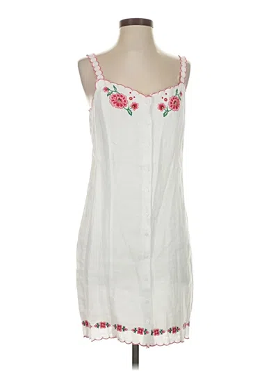 Pre-owned Jcrew Casual Dress In White