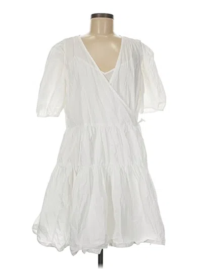 Pre-owned Jcrew Casual Dress In White