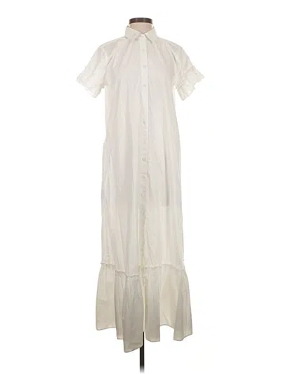 Pre-owned Jcrew Casual Dress In White
