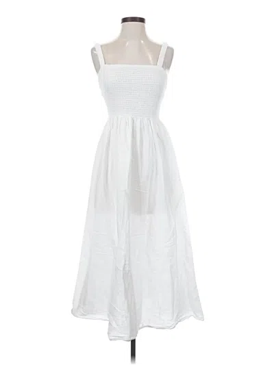 Pre-owned Jcrew Casual Dress In White