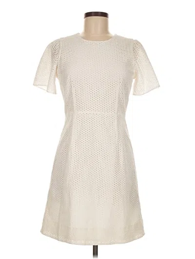 Pre-owned Jcrew Casual Dress In White
