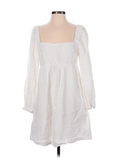 Pre-owned Jcrew Casual Dress In White