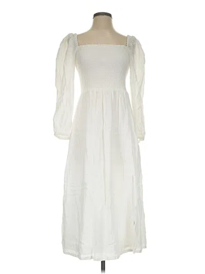 Pre-owned Jcrew Casual Dress In White