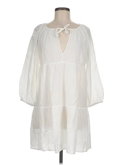 Pre-owned Jcrew Casual Dress In White