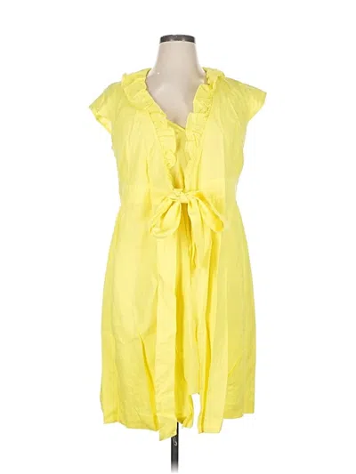 Pre-owned Jcrew Casual Dress In Yellow