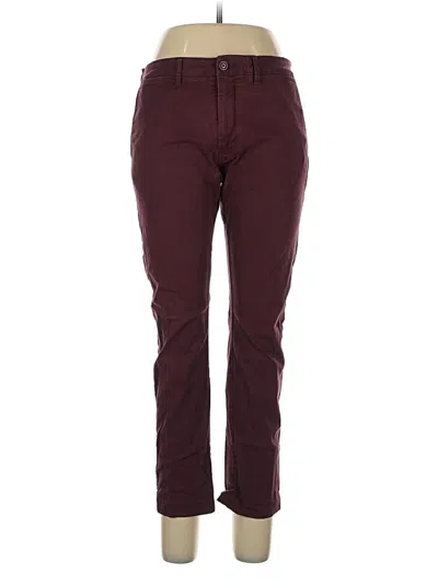 Pre-owned Jcrew Casual Pants In Burgundy