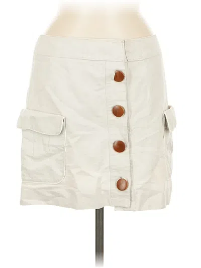 Pre-owned Jcrew Casual Skirt In White