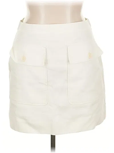 Pre-owned Jcrew Casual Skirt In White