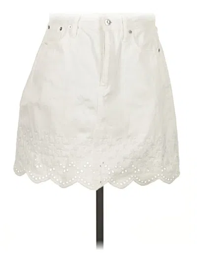 Pre-owned Jcrew Casual Skirt In White