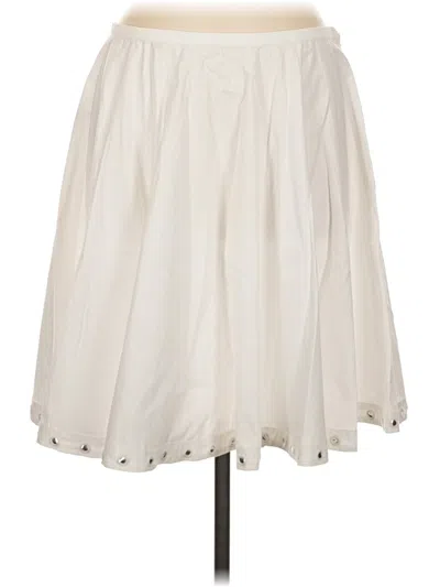 Pre-owned Jcrew Casual Skirt In White