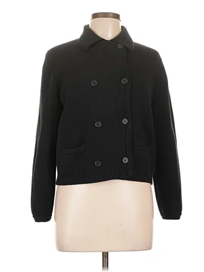 Pre-owned Jcrew Coat In Black