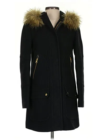 Pre-owned Jcrew Coat In Black