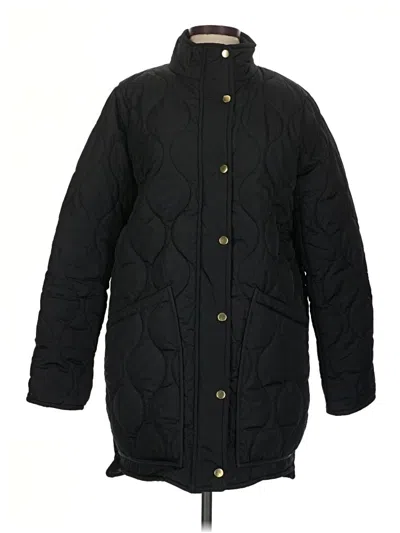 Pre-owned Jcrew Coat In Black