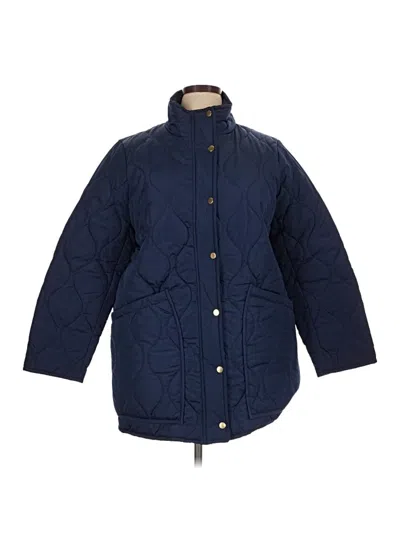 Pre-owned Jcrew Coat In Blue