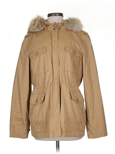 Pre-owned Jcrew Coat In Brown