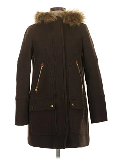 Pre-owned Jcrew Coat In Brown