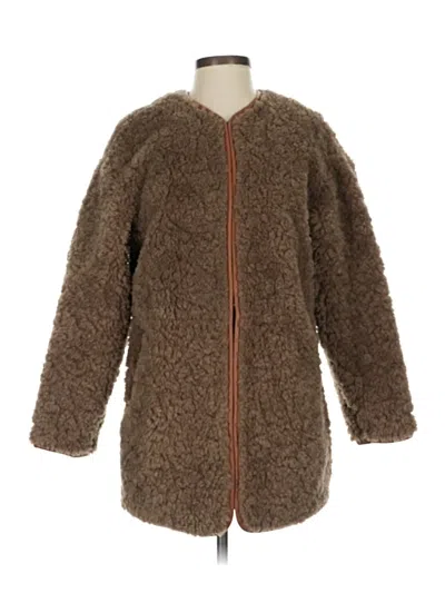 Pre-owned Jcrew Coat In Brown