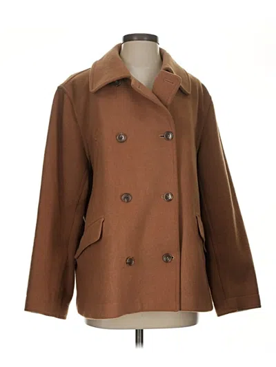 Pre-owned Jcrew Coat In Brown
