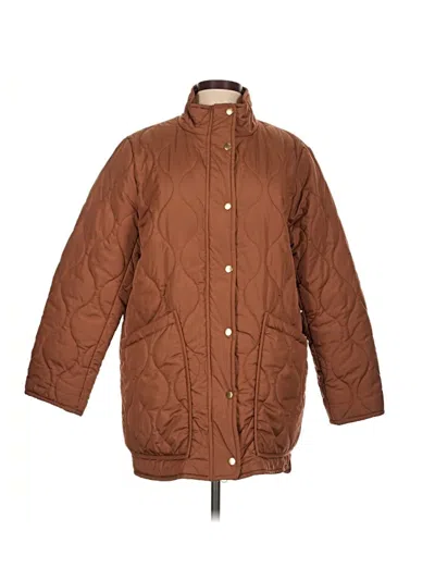 Pre-owned Jcrew Coat In Brown