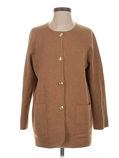 Pre-owned Jcrew Coat In Brown