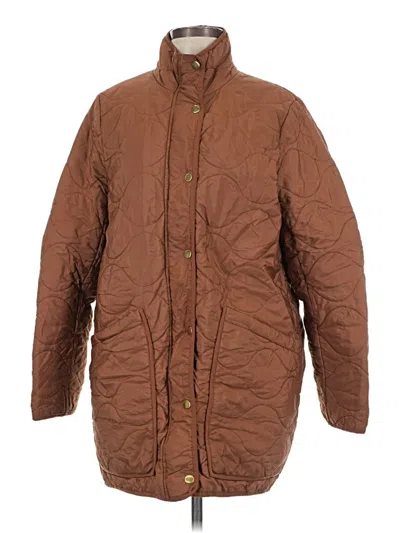 Pre-owned Jcrew Coat In Brown