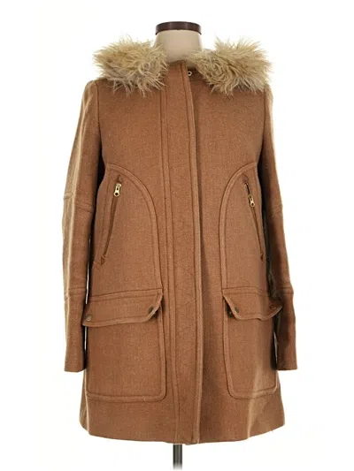 Pre-owned Jcrew Coat In Brown