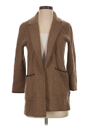 Pre-owned Jcrew Coat In Brown