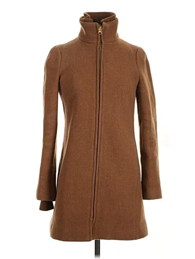 Pre-owned Jcrew Coat In Brown