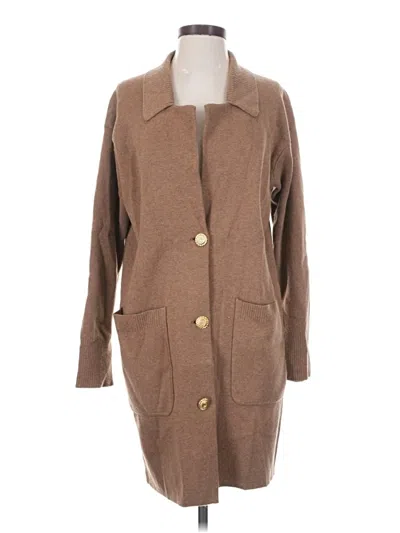 Pre-owned Jcrew Coat In Brown
