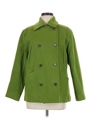 Pre-owned Jcrew Coat In Green