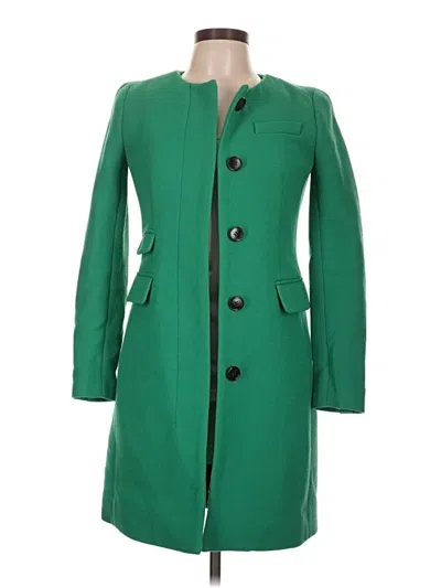 Pre-owned Jcrew Coat In Green