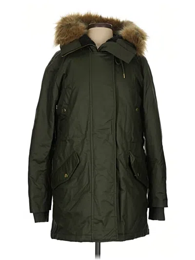 Pre-owned Jcrew Coat In Green