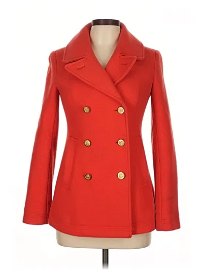 Pre-owned Jcrew Coat In Red