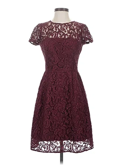 Pre-owned Jcrew Cocktail Dress In Burgundy