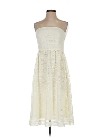 Pre-owned Jcrew Cocktail Dress In White